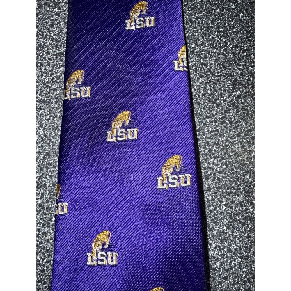 Vintage College Ties By Bobby Edwards Men's‎ LSU Tigers 4" WIDE Made In USA